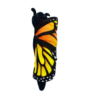 Rolled up Monarch plush butterfly