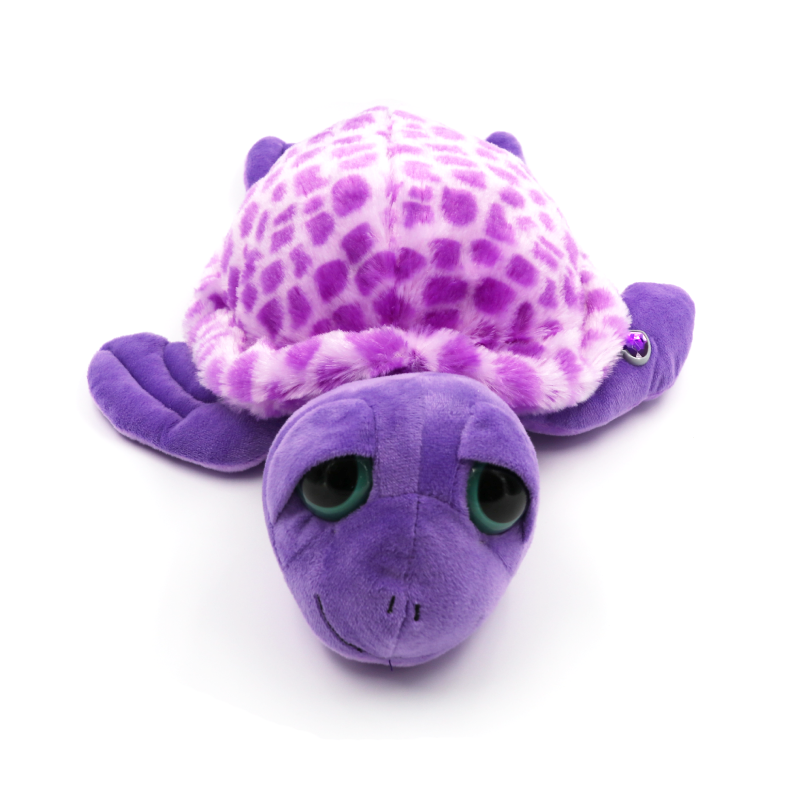 Plush purple sea turtle front view