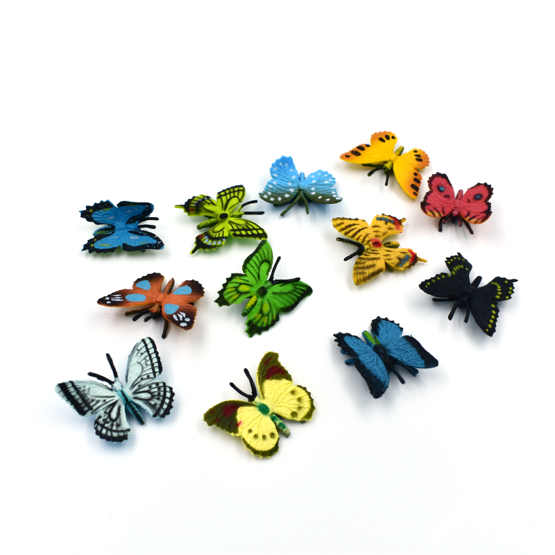 12 assorted PVC butterflies