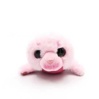 Pink plush seal front view